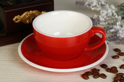 300ml bunte dicke körper neue Knochen China Cappuccino tassen und untertassen, keramik kaffee tasse untertasse: 3matt