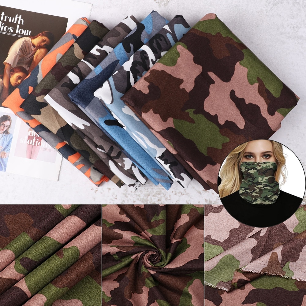 150*91Cm Camouflage Print Katoenen Doek Voor Camo Diy Tafelkleed Naaien Speelgoed Cap Outdoor Sjaals Maken Materialen diy Masker Stof