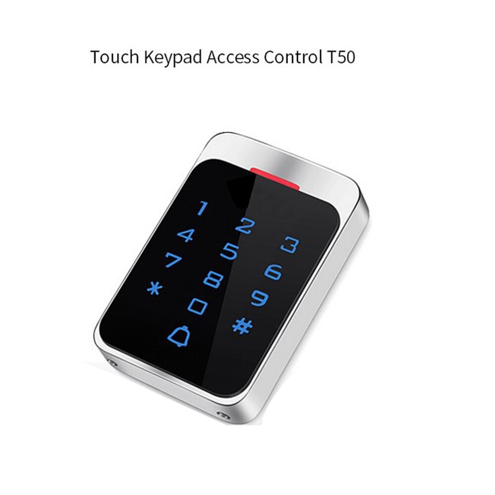 Metal Waterproof 125KHz RFID Touch Keypad 13.56MHZ Standalone Access Controller Touch screen Door Lock SystemT50