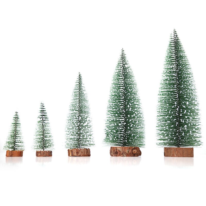 Mini Christmas Tree Pine Needles Flocking Christmas Cedar Tree Shopping Mall Home Party Desktop Christmas Decoration