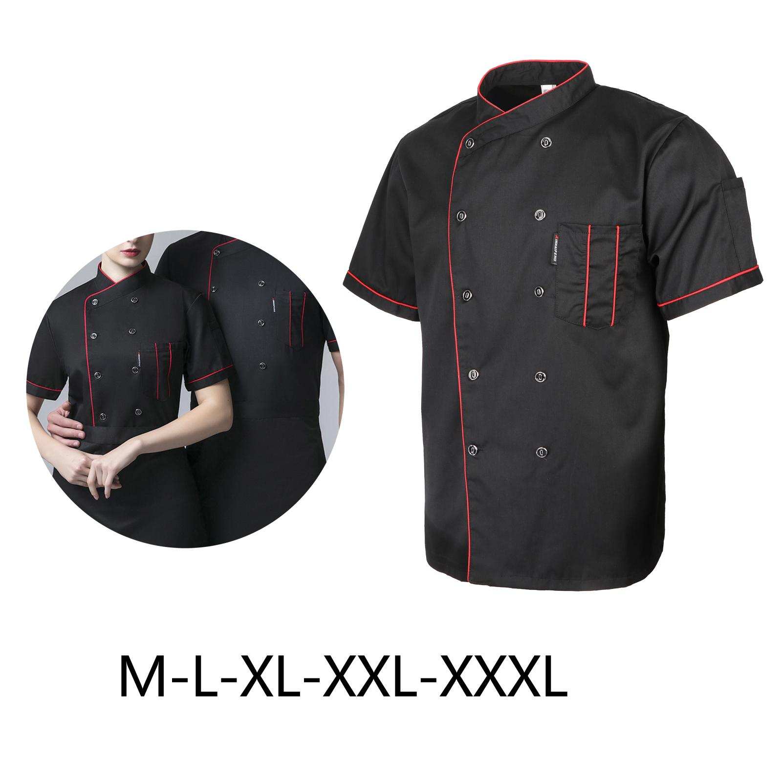 Chef Jacket Head Chef Uniform Restaurant Hotel Kitchen Cooking Clothes Catering Foodservice Chef Shirt Apron Hat