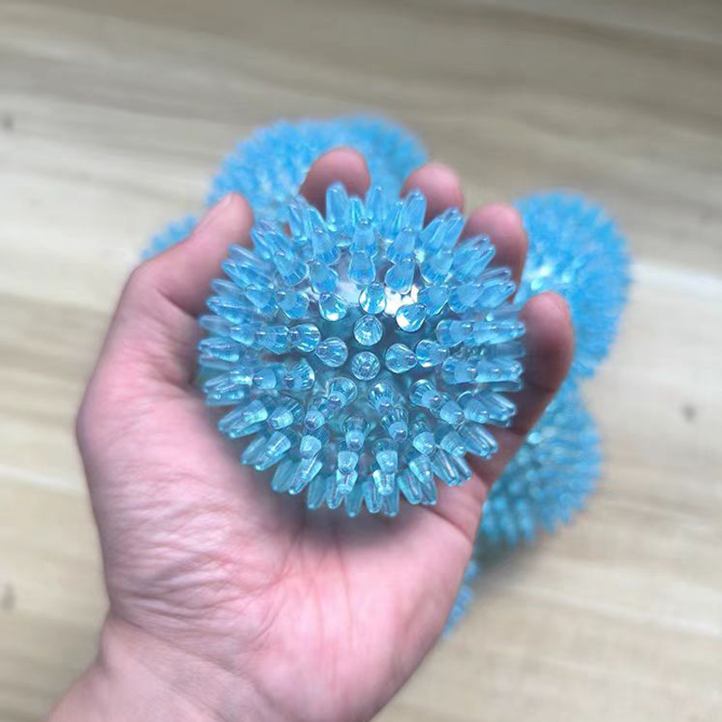 2PCS Transparent Spiky Massage Ball 7CM Acupressure Reflexology Occupational Therapy Hand Sensory Toys For Autism Stress Relief