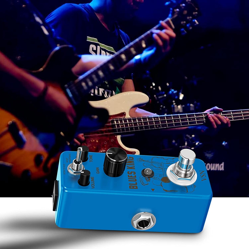 VSN Bluesy Guitar Pedal Blues Style Distortion Effect Pedal Fat &amp; Normal 2 Modes Wide Range Frequency Response