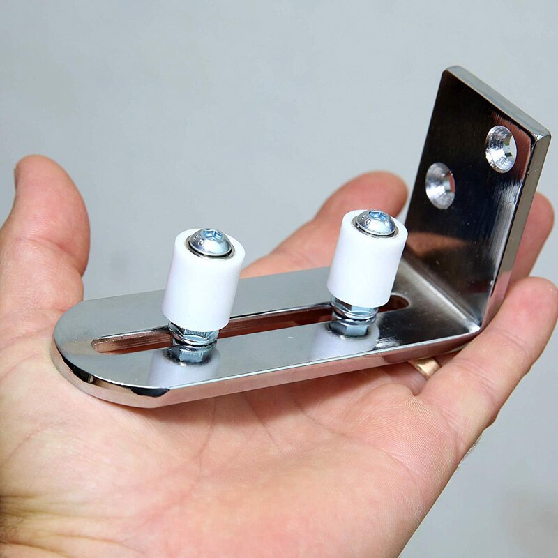Guía de suelo deslizante de acero plateado, ajustable, instalación, 1 Uds.