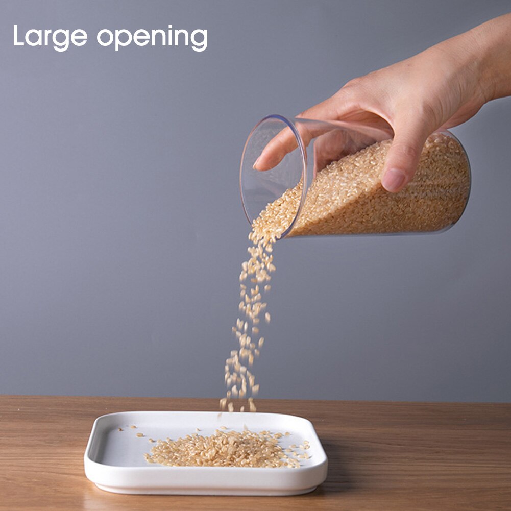 250/350/550/700ml Food Storage Container Kitchen Pantry Organizer with Airtight Lid Stackable Canister for Flour Sugar Cereal