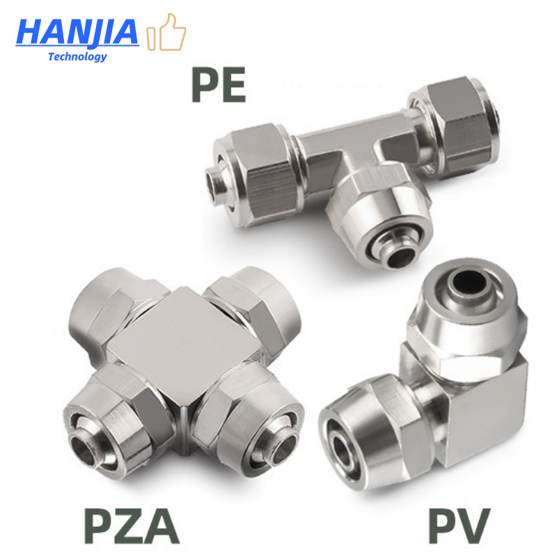Kupfer Vernickelt Pneumatische Air Schnell Anschluss Für Schlauch Rohr OD 4MM 6 8 10 12 14 16MM schnelle Gemeinsame Verbindung KPV KPE PZA