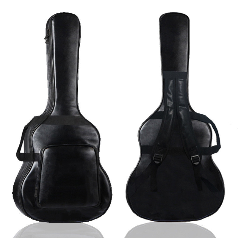 40 41 Inch Guitar Bag Folk Guitar Backpack Thickened Shoulders Waterproof Shockproof PU Leather Bag