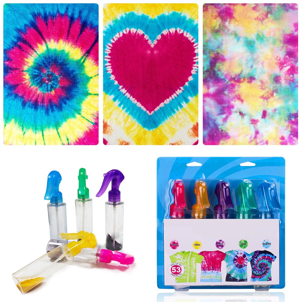 Tie-dye spuitkit 5 kleuren pigment kleurstof hars pigment doe-het-zelf handgemaakte knutselsets effen kleur ab hars verf kleurstof  #1