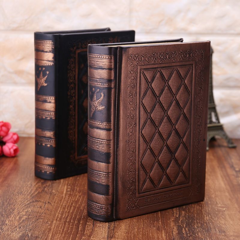 Retro Vintage Journal Diary Notebook Leather Blank Hard Cover Sketchbook Paper Stationery Travel