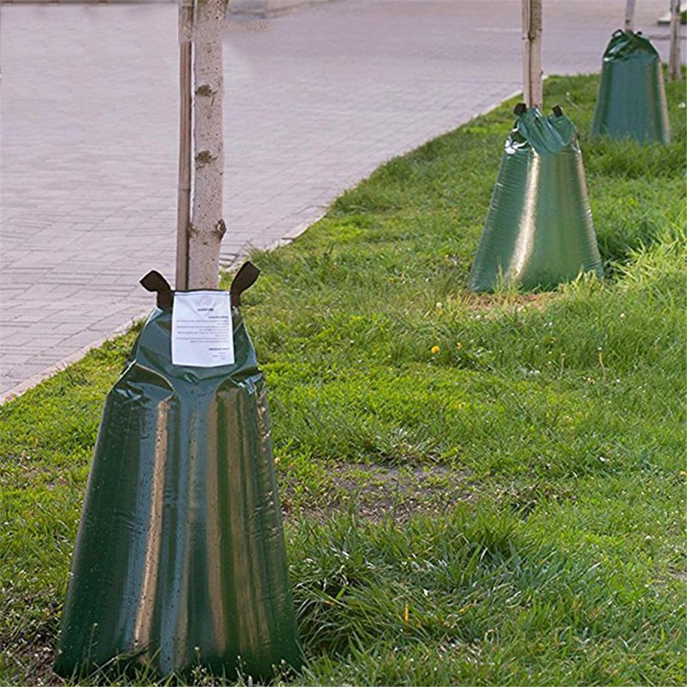 Sac d'arrosage d'arbre 20 gallons réglable à libération lente sac d'arrosage PVC plantes arbre goutte à goutte Irrigation sac avec fermeture à glissière outil de jardinage