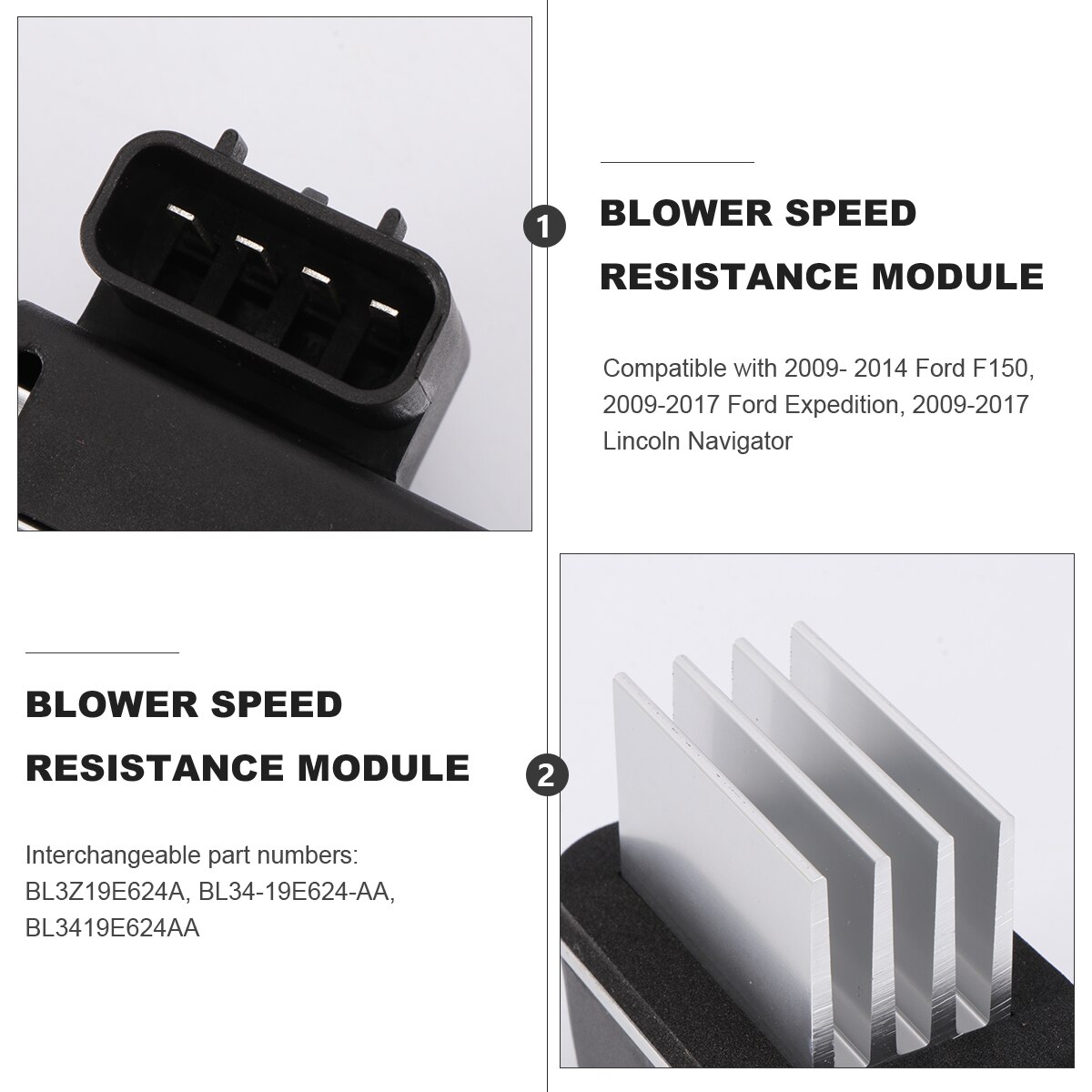 Blower Motor Resistor Blower Control Module Auto Blower Resistance Module