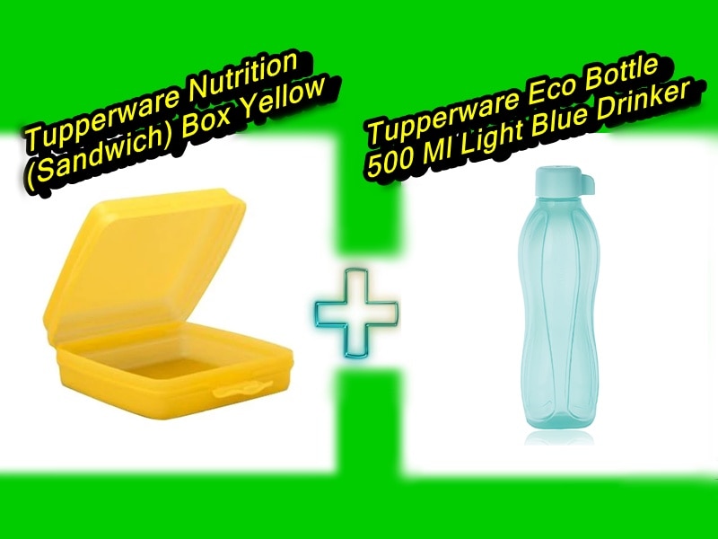 Tupperware Nutrition (Sandwich) boîte (jaune) enfants alimentation boîte enfant flacon eau conteneur