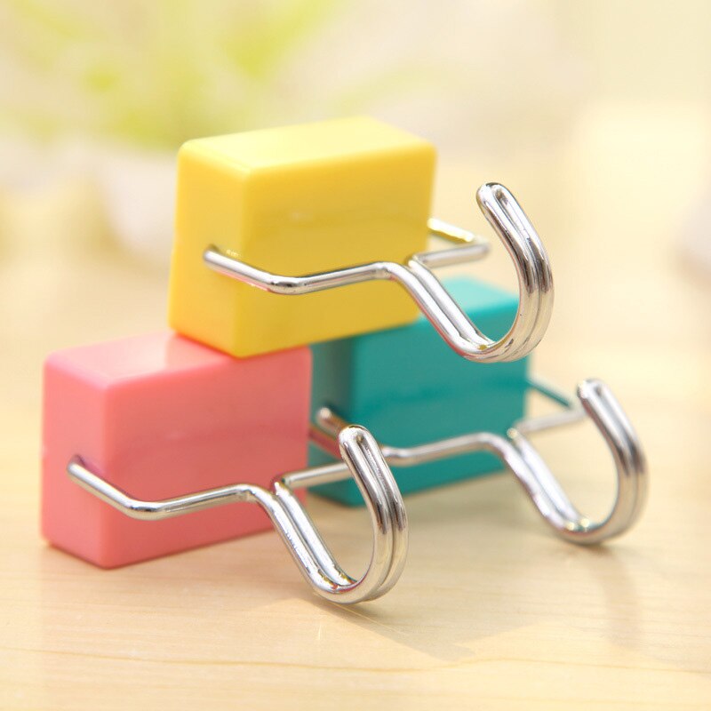 1Pcs/Set Magnetic Hook Strong Mini Heavy Duty Hanger Key Holder Durable for Home Kitchen Refrigerator Bearing 2KG Hooks