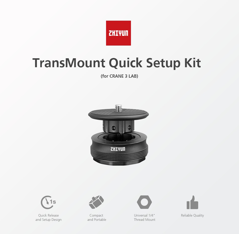 Zhiyun crane 3 lab transmount hurtigoppsettsett for zhiyun crane 3 lab/zhiyun weebill lab