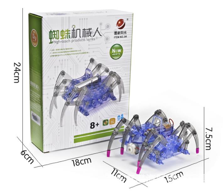 Electric Robot Spider Toy DIY Educational Toys Assembles Toys Kits For Kids Scientific Experiment Toys