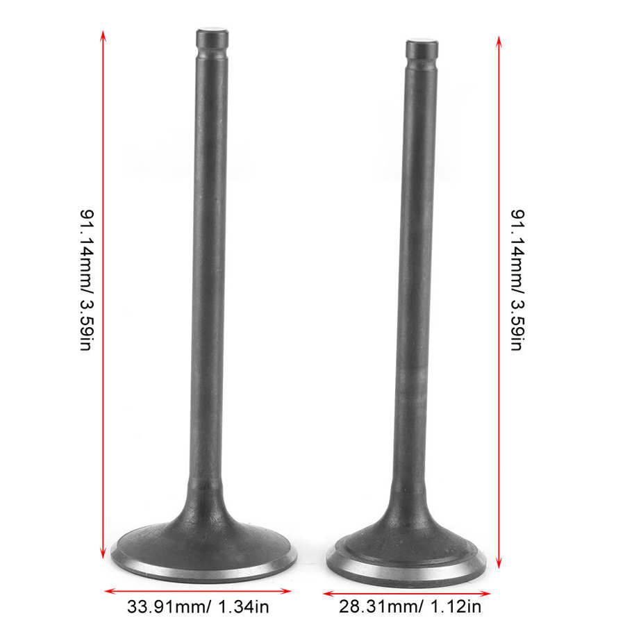 Engine Cylinder Head Inlet Valve Parts Pair Engine Head Intake Exhaust Valve Parts Fits for SHINERAY ZHONGSHEN ZSCB 250cc
