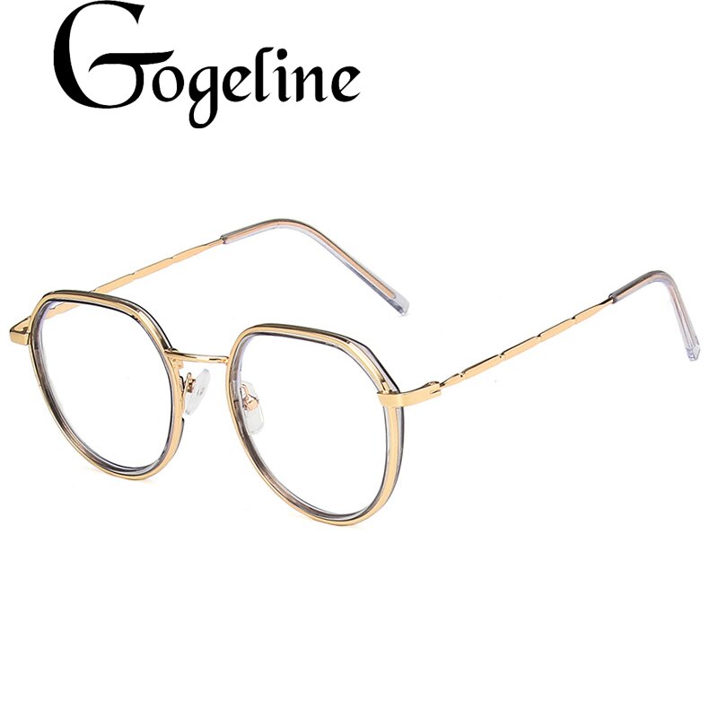 Computer Brille Anti Blau Licht Gaming Gläser Metall Retro Brille Rahmen Anti Glare Brillen Klare Linse für frauen männer