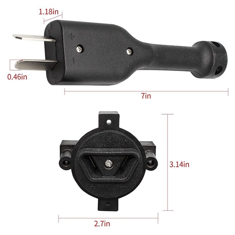 Crow Foot 2 Prong Powerwise Connector DC Plug+Rece... – Vicedeal