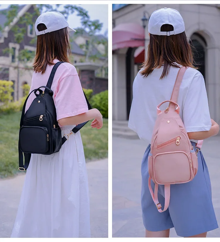 Mały plecak damski 2024 Koreańska moda Sportowe mini plecaki damskie Czarny Niebieski Różowy Stylowa torba Mochila Coreana Zaino Donna