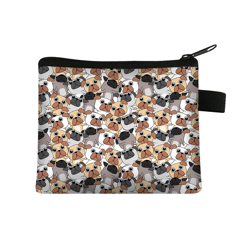 Simpatico gattino gatti/cuccioli stampa portamonete per adolescenti borse da scuola per bambini bambini donne per viaggio borsa portamonete d'argento portatile: lqbxchongwu04