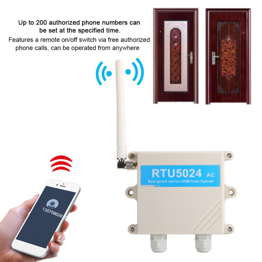 Electric Door Control RTU5024 GSM Door Access Controller Waterproof Remote Gate Opener Entry System