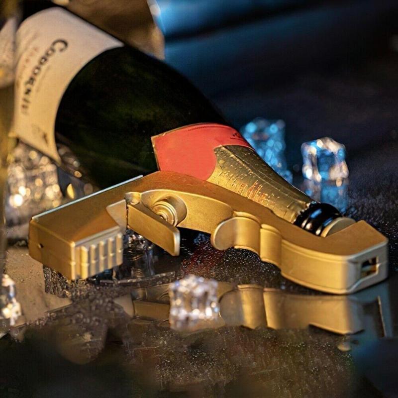 Zink-legierung Champagner Spritzgerät Pistole Spender Bahre für Hochzeit Party Küche Schampus Blaster Champagner Wein Stopfen