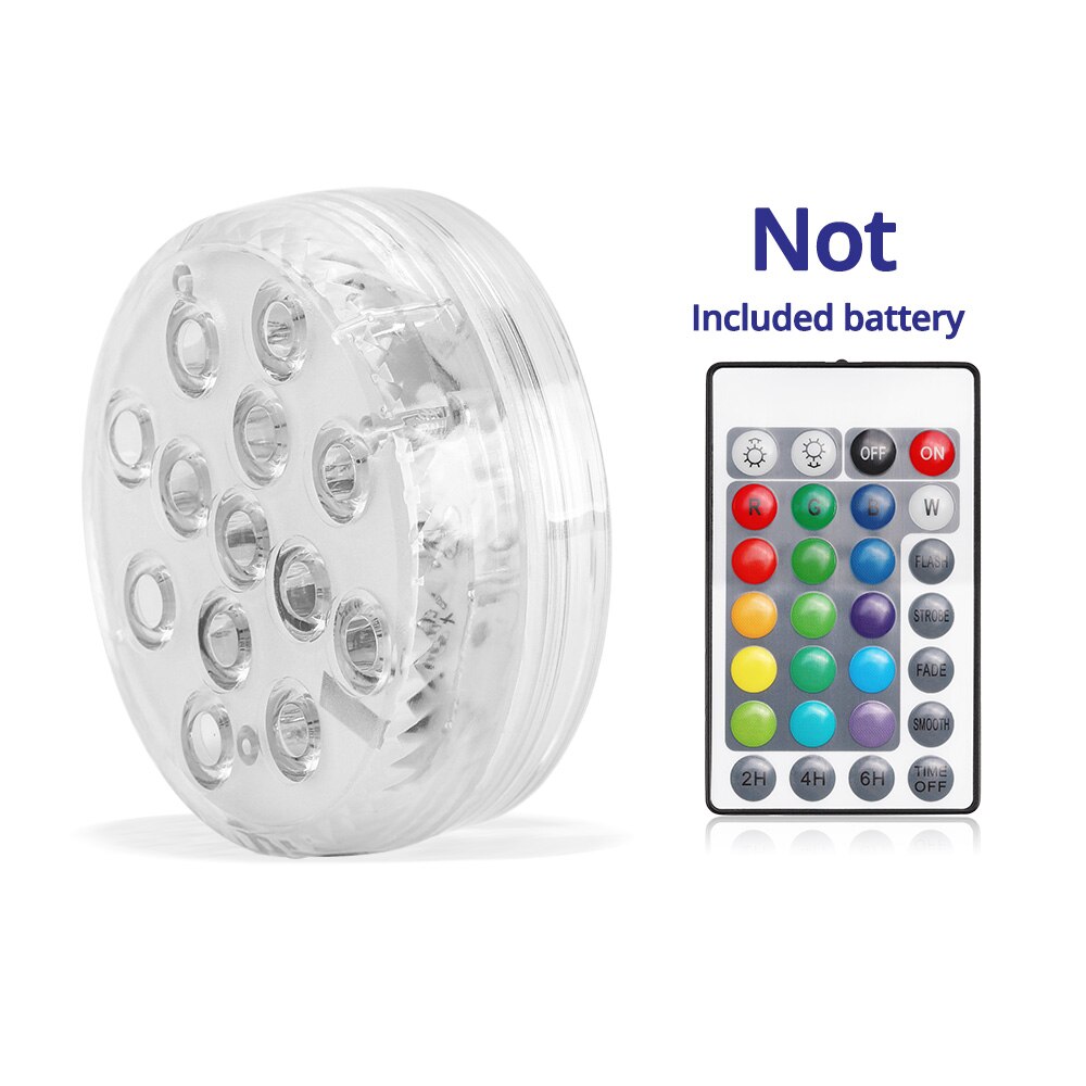 1/2/4 Pack LED Remote Controlled RGB Submersible Light IP68 Underwater Night Lamp Battery Operated for Vase Pool Fish Tank Pond: 1 Pack