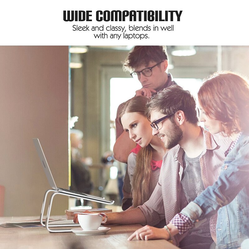 Laptop Stand Ergonomic Aluminum Laptop Mount Computer Stand Detachable Laptop Riser Notebook Holder Stand Compatible