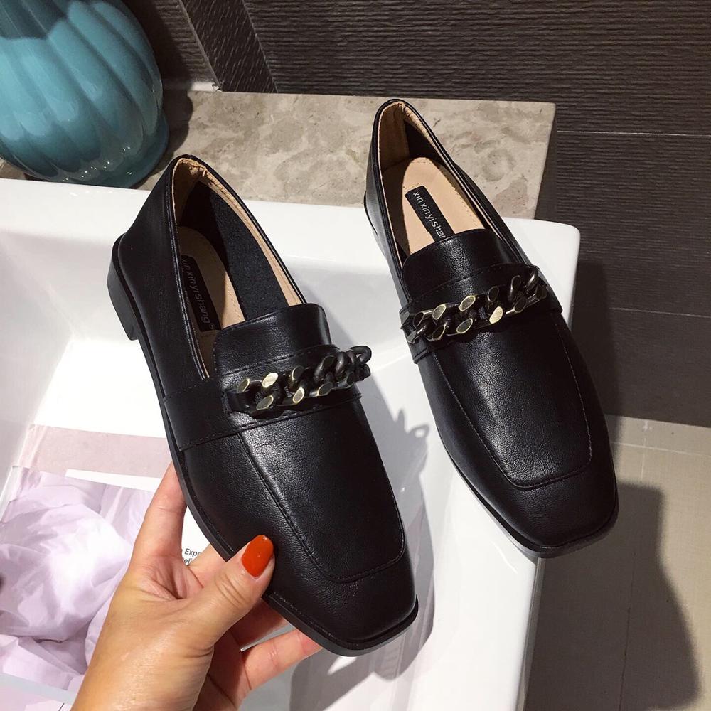 Dam flats skor loafers 3 färger slip on flats skor balett bekväma dam skor spring loafers metall skor
