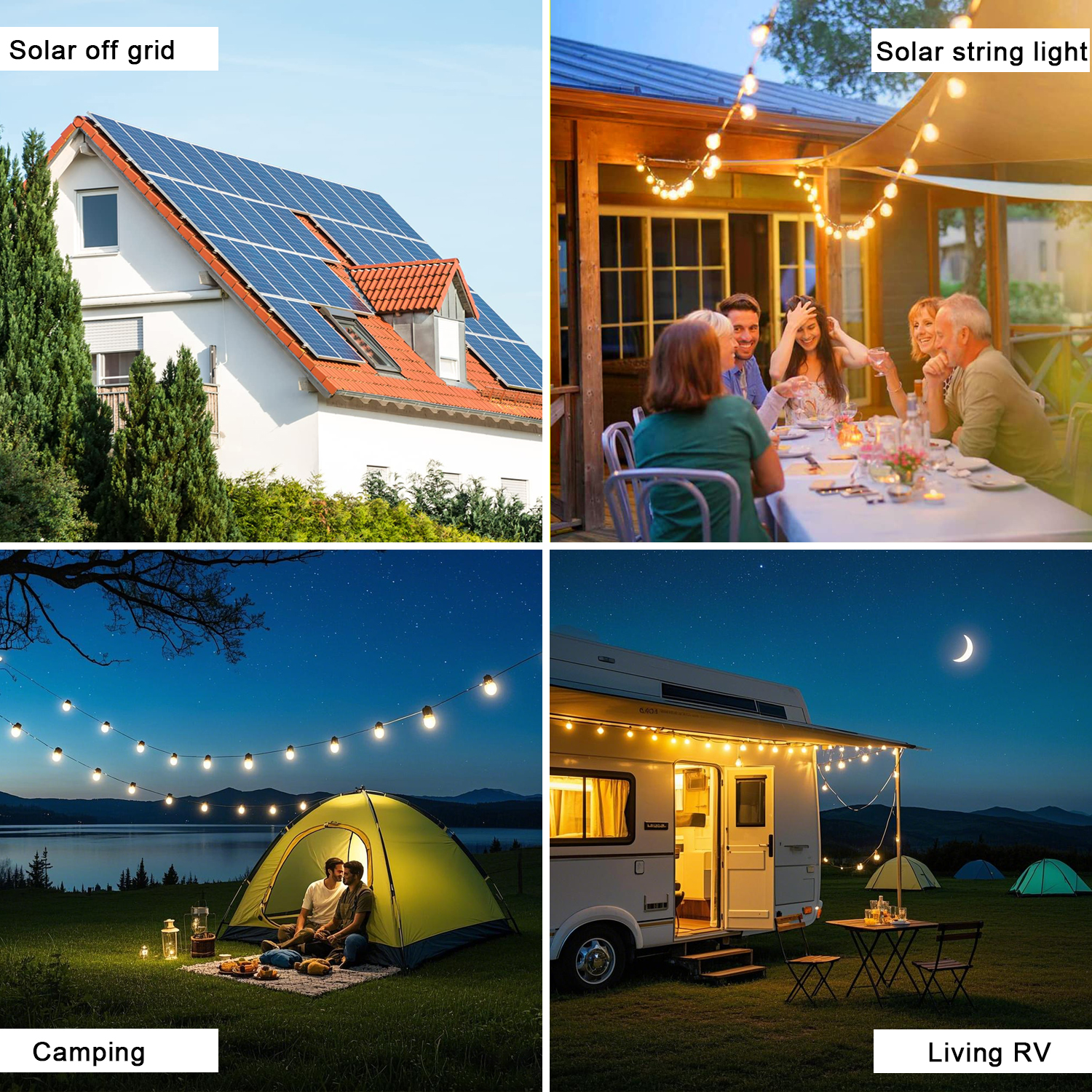 Bombillas Led G40 de bajo voltaje DC12V 24V 1W E12 bombilla de repuesto de plástico Retro para cadena de luces Solar fuera de la red batería Camping RV