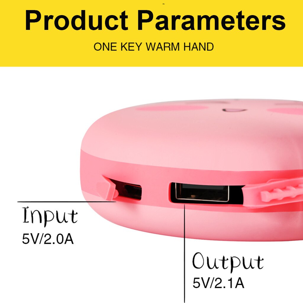 Chauffe-poche mignon chauffe-main 4000mAh électrique Rechargeable batterie externe pour téléphone chargeur kawaii