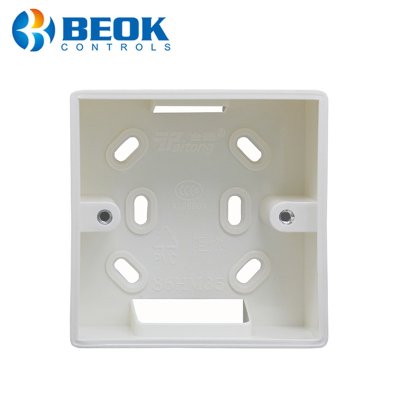 86*86mm Wall Mounted Junction Box for Thermostat White Color Installation Box for BOT-313WIFI Boiler Thermostat