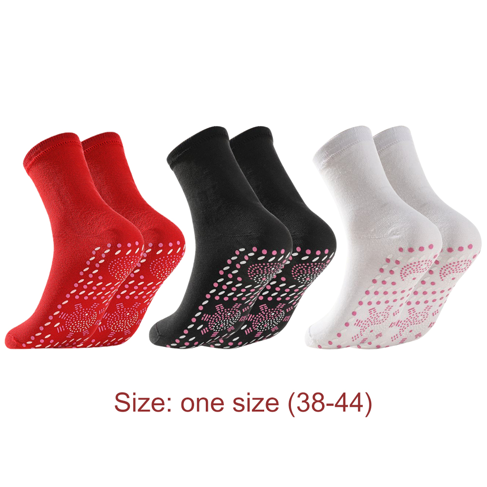 Chaussettes de soins de santé auto-chauffantes, 2 pièces, thérapie à la Tourmaline, confortable, respirant, masseur de pieds, soulagement de la douleur, chaussettes magnétiques unisexes,