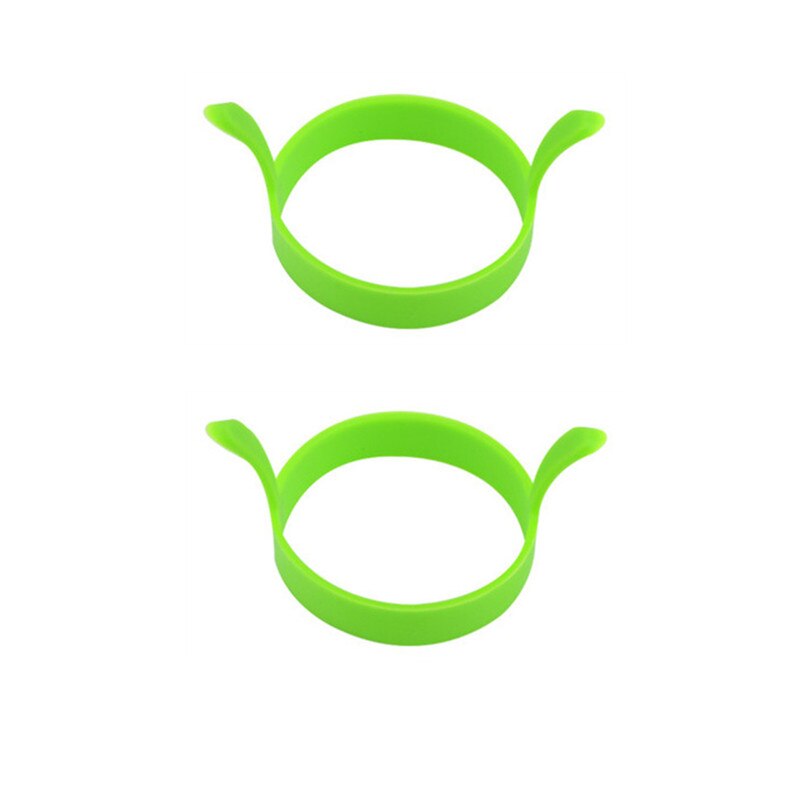 2 pezzi colazione frittata stampi per uova fritte commestibile anello per uova in silicone anello per pancake stampo antiaderente strumento per friggere accessori da cucina: 02