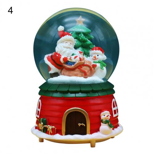 Miniature Decorative Christmas Glass Snow Globe Ornament Display Glass Snow Globe Party Decoration:  M 4