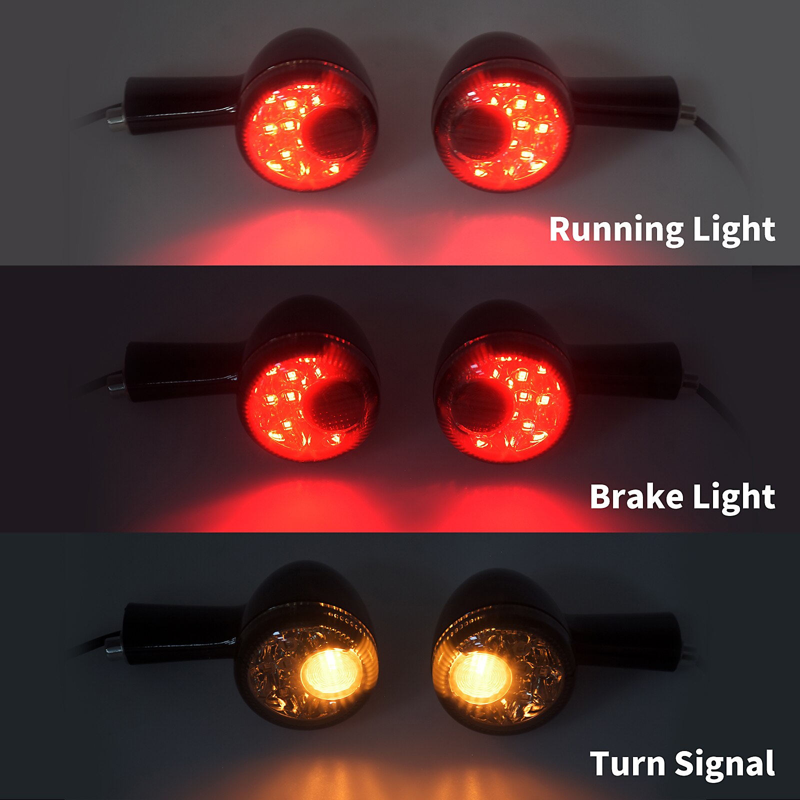 Motocicleta âmbar traseiro led turn signal luzes indicador preto/cromo
Para Harley Sportster 883 Super Baixa 21 XL883L 1200 1992-2020