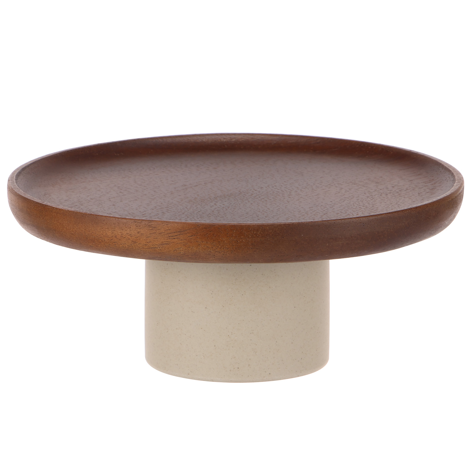 Drewniany stojak na tort w stylu klasyczny, 21,5 cm, na wysokich nóżkach, robić domu, na przyjęcie urodzinowe, dekoracja na ladę kuchenną.: Default Title