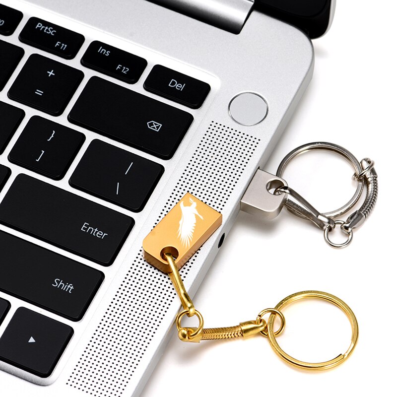 JASTER USB 2.0 metal belt chain gold silver black pen drive 4GB 8GB 16GB 32GB 64GB 128GB USB flash drive (over 10PCS free LOGO)