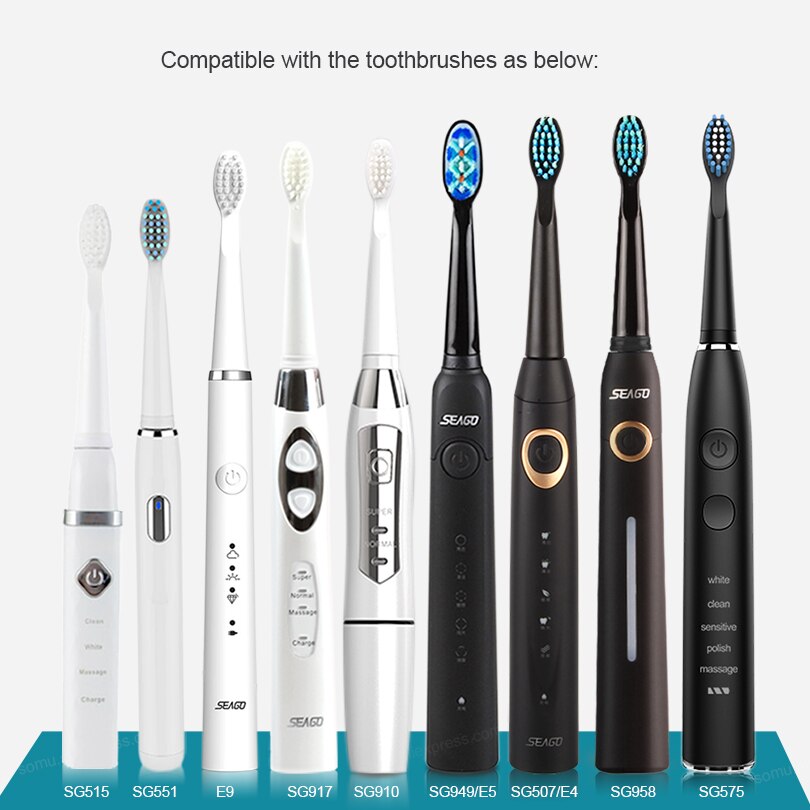 5pcs/lot Original Electric Toothbrush Head for SG507/E4/SG575/SG958/E9 Soft Bristles Replaceable Brush Heads Deeply Cleaning
