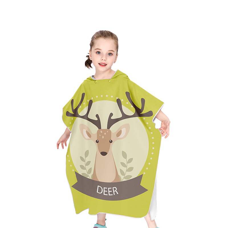 Niño baño Poncho tela de microfibra Poncho niños niñas verano Poncho de playa traje de Natación en Piscina Toalla de playa Toallas secas con capucha: 16E