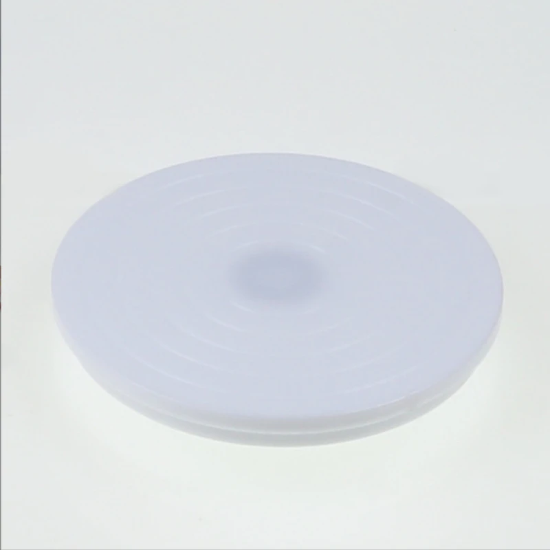 DIY Cake Rotary Table Mini Plastic Fondant Cake Turntable Revolving Platform Stand Rotating Home Kitchen Tools Round Cookie: WHITE