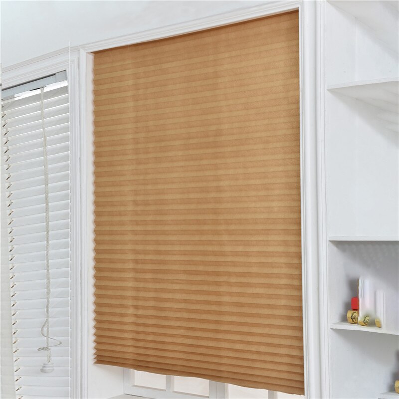 Self-Adhesive Blinds Semi-Blind Window Curtains Bathroom Kitchen Balcony Office Blinds Pleated Curtains Home Decor