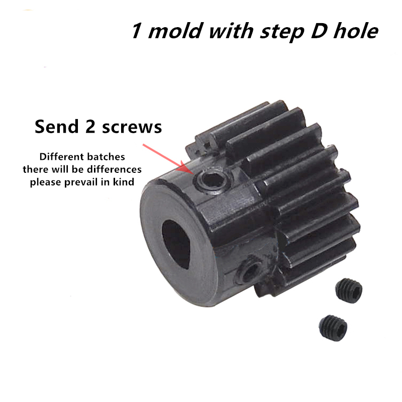 1Pc Tandwiel 1 Mod 17 Tanden 18 Tanden 19 Tanden 1M17T 1M18T 1M19T D-Vormige Afgewerkt Gat metalen Motor Boss Met Stap Gear