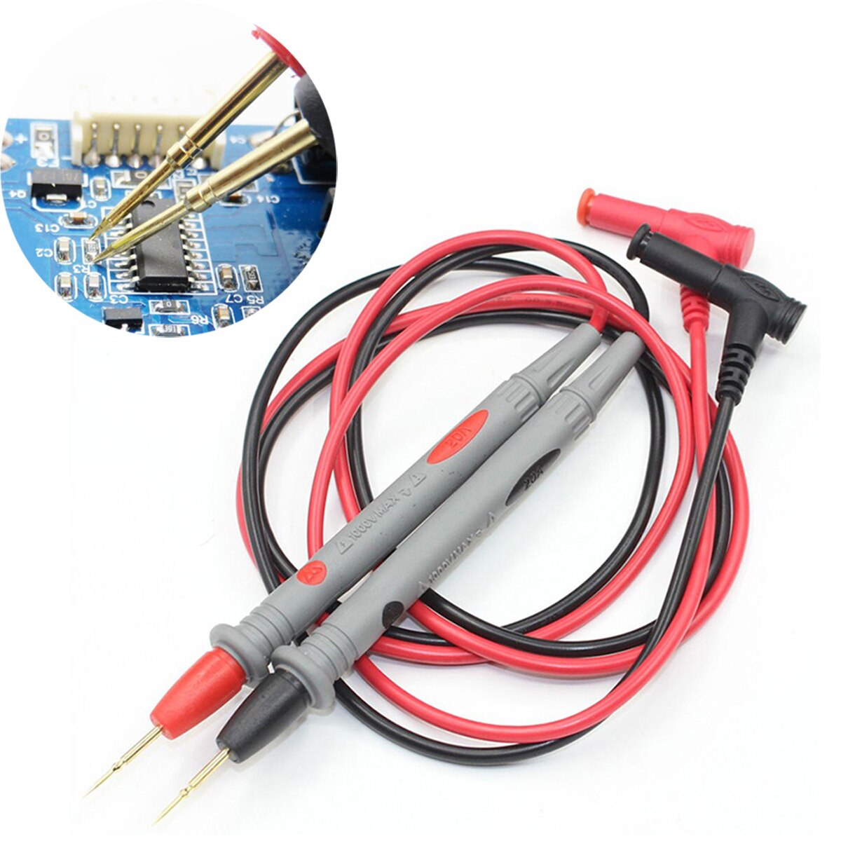 2pcs Needle Point Multi Meter Test Probe/Lead 1000V 20A For Digital Multimeter Mayitr Measurement Accessories