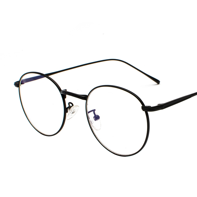 Anti-blå lys briller runde ramme computerglas briller lys blokerer skærmbeskyttelse kvinder mænd læser retro klassisk beskyttelsesbriller