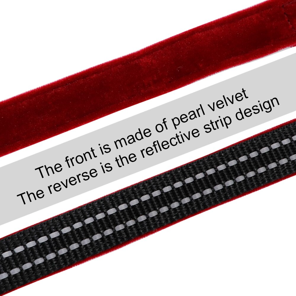 Dog Collar Harness Leash Set Reflective Bull Dog Collars Harness Lead Velvet Pet Pug Harnesses for Small Medium Large Dogs