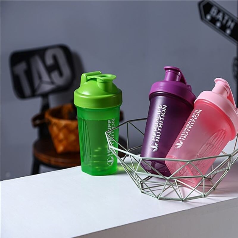 400ML sport secouer bouteille protéine de lactosérum mélange bouteille sport Fitness Fitness Portable en plein air en plastique boisson bouteille