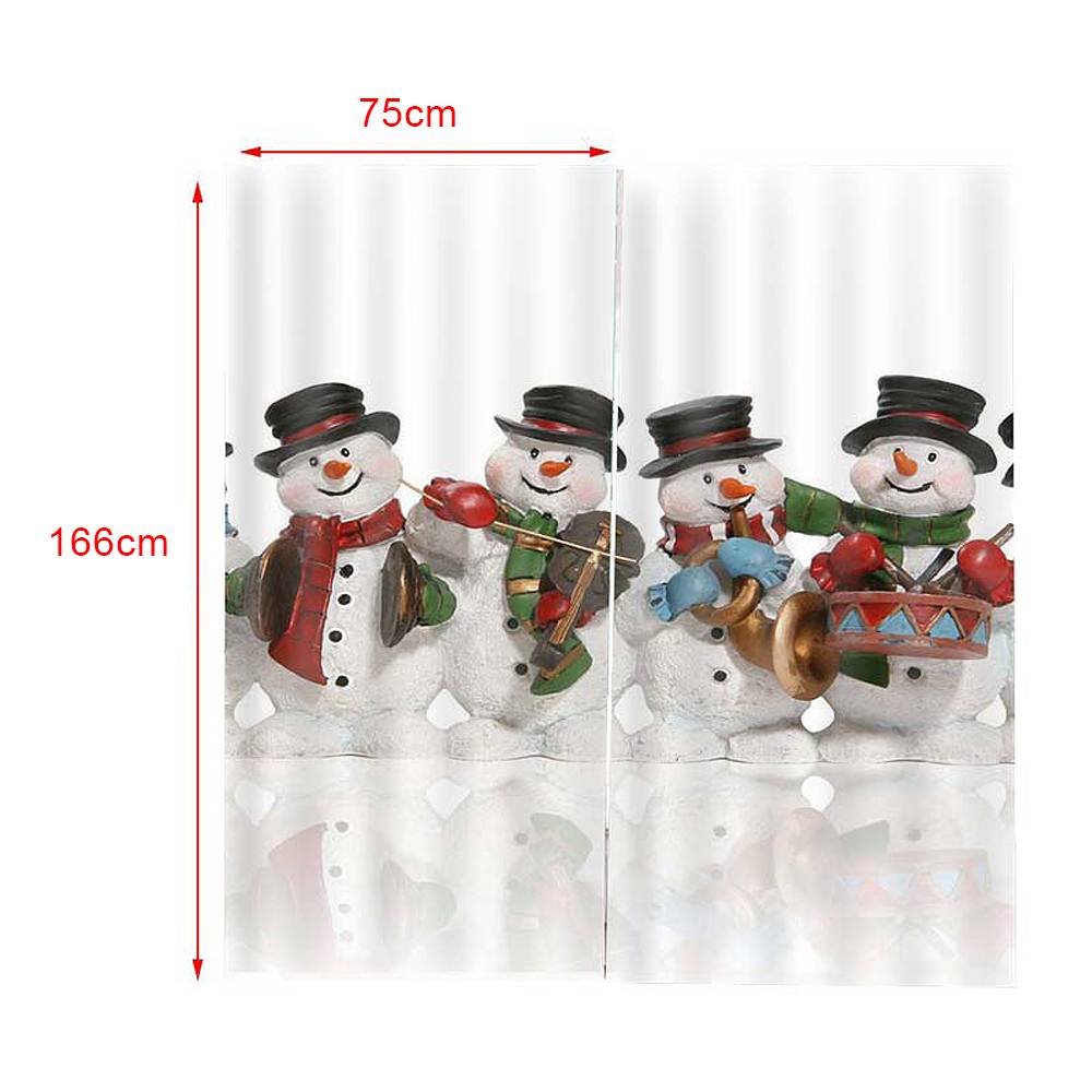 Noël nouvel an décorations rideaux pour salon chambre décor Santa Clause bonhomme de neige renne noël fenêtre rideau: Type 6