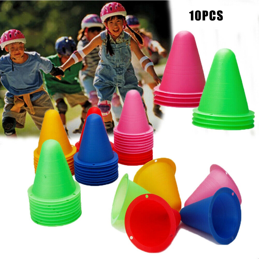 10 teile/los Kunststoff skaten Marker Zapfen FußBall Rollen Sport Ausbildung Slalom Rolle Ausrügestochen Schlittschuh Haufen Kennzeichnung Tasse