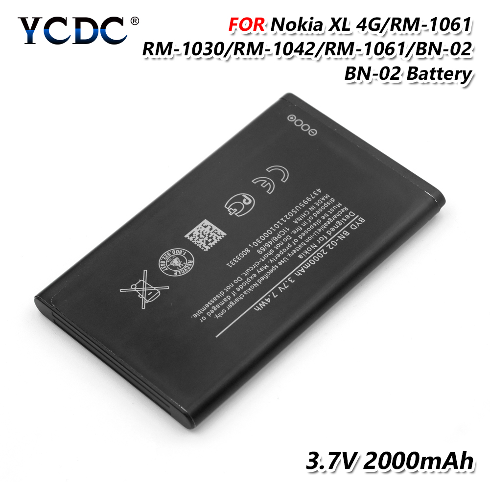 Lithium-100% Neue! Wiederaufladbare Lithium-BN02 BN-02 BN 02 Batterie Für Nokia XL 4G RM-1030 RM-1042 RM 1061 BYD Ersatz